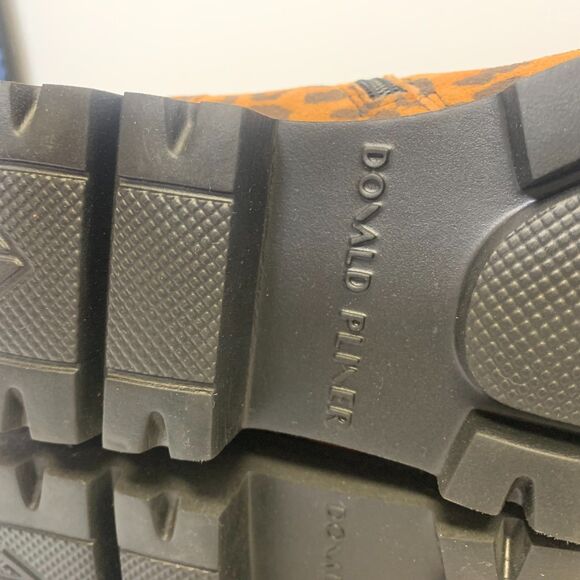 Donald Pliner Suede Boots Leather Animal Print‎ Combat Hiker Biker 7 NEW - Picture 12 of 12